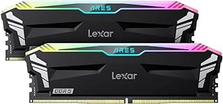 DDR5 32GB KIT 2x16GB PC 6000 Lexar ARES RGB CL30 with heatsink schwarz LD5BU016G-R6000GDLA