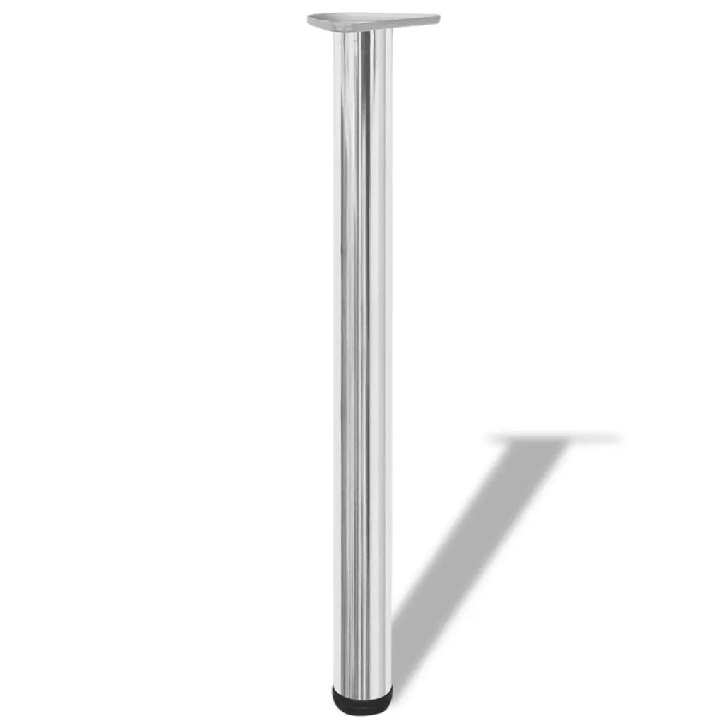 Gambe per Tavolo 4 pz Altezza Regolabile Cromate 710 mm cod mxl 76542