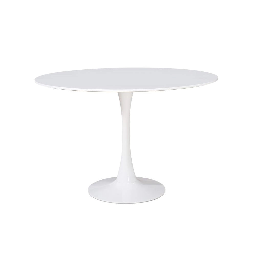 Tavolo rotondo Derek 120x120x73H colore bianco opaco