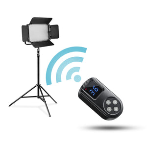 Niova 600 Plus Daylight Faretto LED per fotografia con stativo treppiedi, luce per foto e video dimmerabile, con telecomando, per studio fotografico