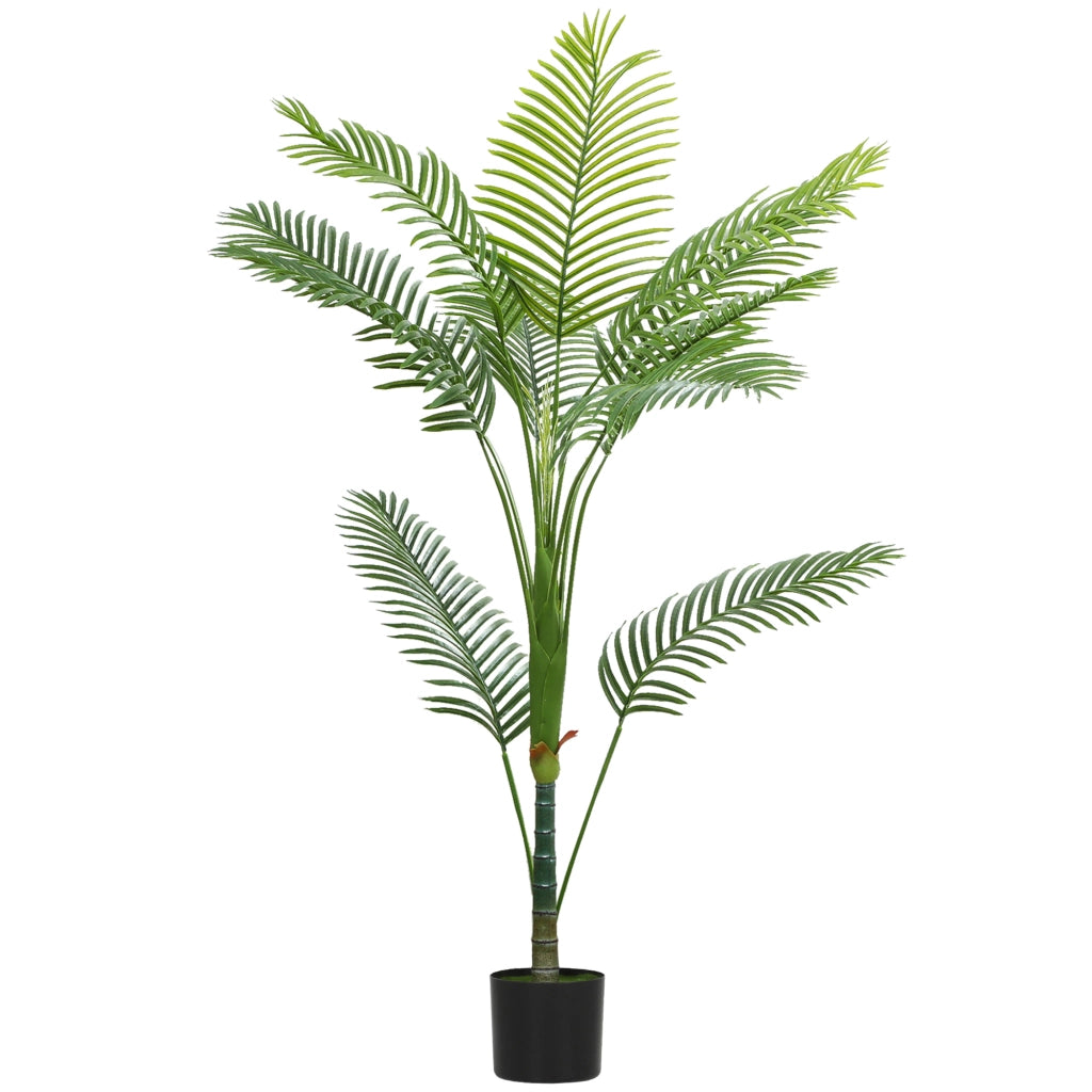 Pianta Artificiale Areca Alta 150 cm per Interni con Vaso in PE Verde