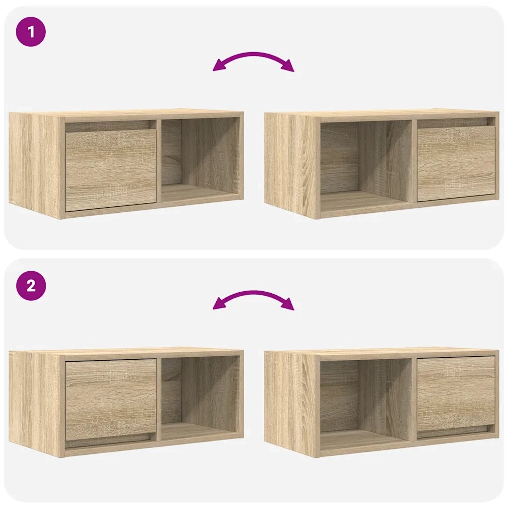 Mobili TV 2 pz Rovere Sonoma 60x31x25,5 cm in Legno Multistrato 861441