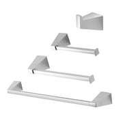 Set con appendino, porta rotolo e porta salviette a muro cromo Giza