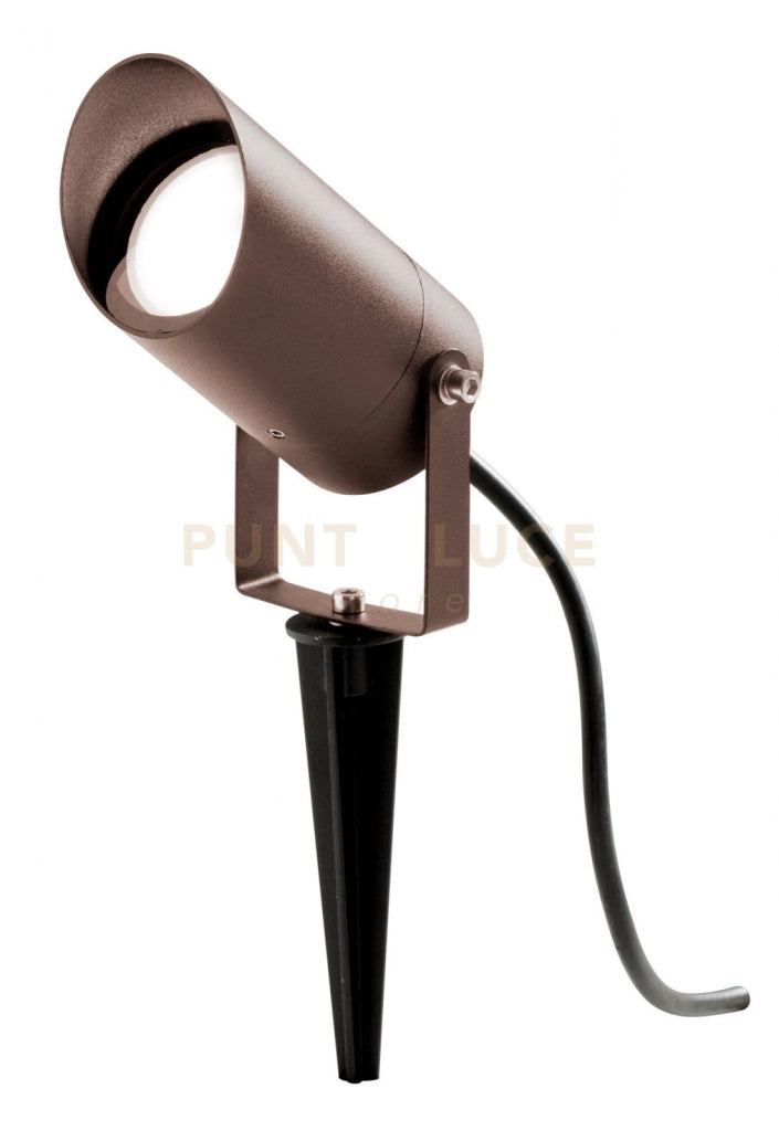 GES1141- FARO PROIETTORE MARRONE 1 LUCE ATTACCO GU10 IP65 D.6X12,5CM