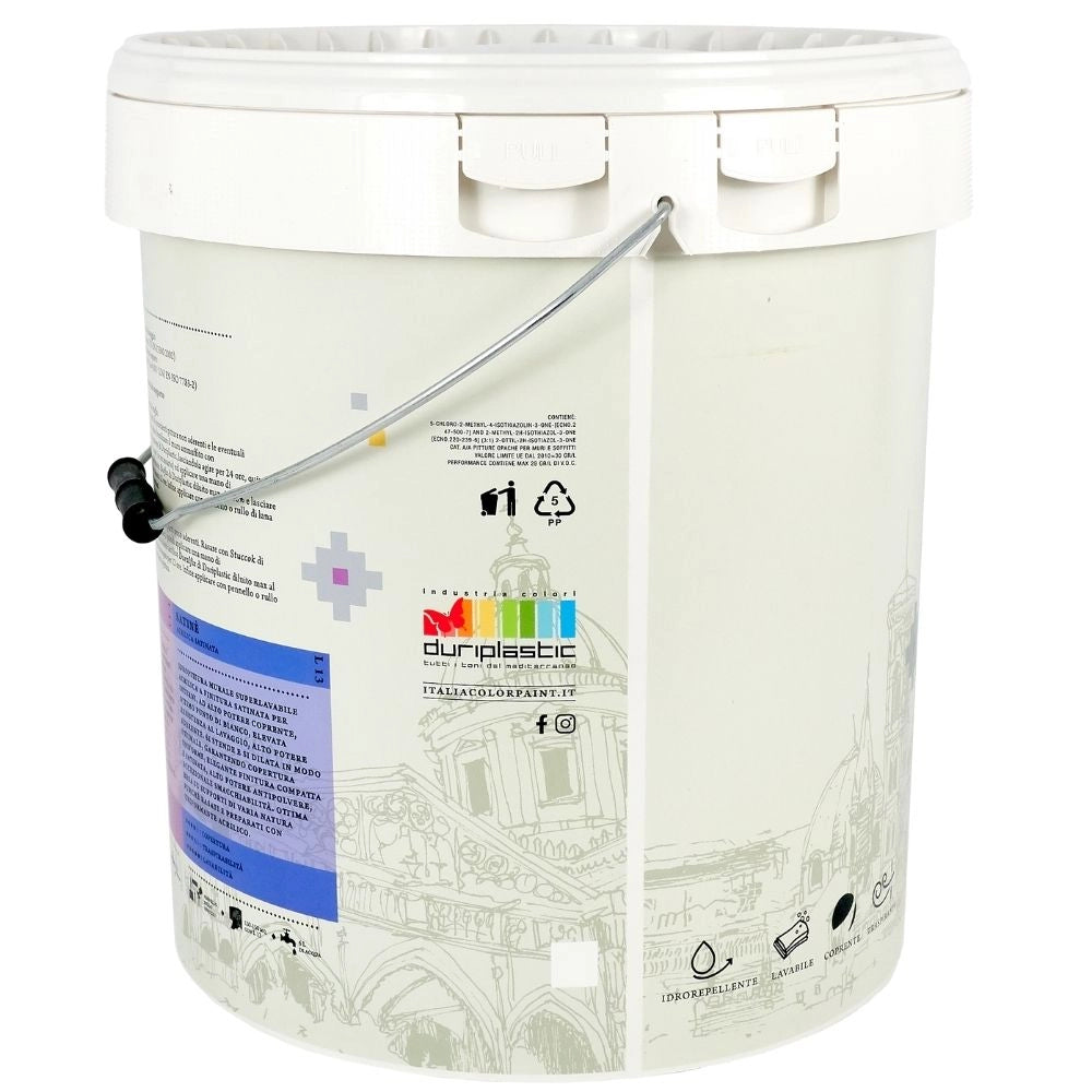 Idromat idropittura acrilica opaca superlavabile performance ioni di argento *** tinta bianco, contenuto litri 4, con...