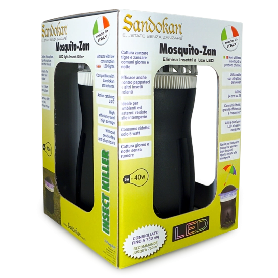 Elettroinsetticida " Mosquito Zan" ad aspirazione con Led UV-Resistente all'acqua