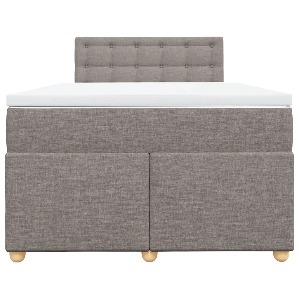 Giroletto a Molle con Materasso Tortora 120x190 cm in Tessuto