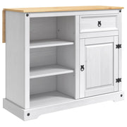 Carrello da Cucina 2 pcs Bianco e Cera di Miele Pino Massello 3425387