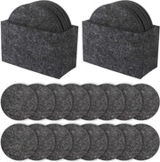 Onderzetters Premium - 16 pezzi - Grigio scuro - Lavabili