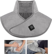 Cuscino di riscaldamento portatile - Riscaldamento del collo e delle spalle - 3 livelli di temperatura - Alimentazione USB - Dimensioni 43*40cm - Colore grigio
