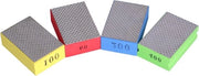 4 pezzi di spugna per levigatura diamantata per mano per pad - 60 100 200 400 grana