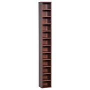 Libreria Porta CD 12 Ripiani per CD Videogames Blu-ray ¨C zephmum ¨C MDF Truciolato 21x20x175 cm Marrone