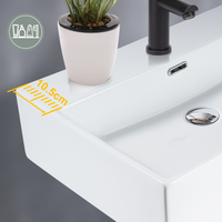 ZMH Lavabo bianco 51x42x15cm Ceramica