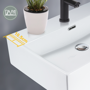 ZMH Lavabo bianco 51x42x15cm Ceramica