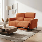 Divano recliner Luxora 2 posti elettrico in tessuto aragosta 174 cm