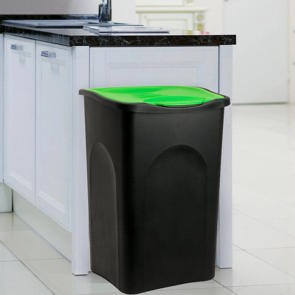 Stefanplast Pattumiera 50L mit con Coperchio Bidone Rifiuti in Plastica Raccolta Differenziata