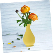 Vaso di coltura idroponica miniatura - decorazione domestica vaso per fiori, vaso per interni, vaso ceramico giallo per fiori e piante, contenitore decorativo per piante