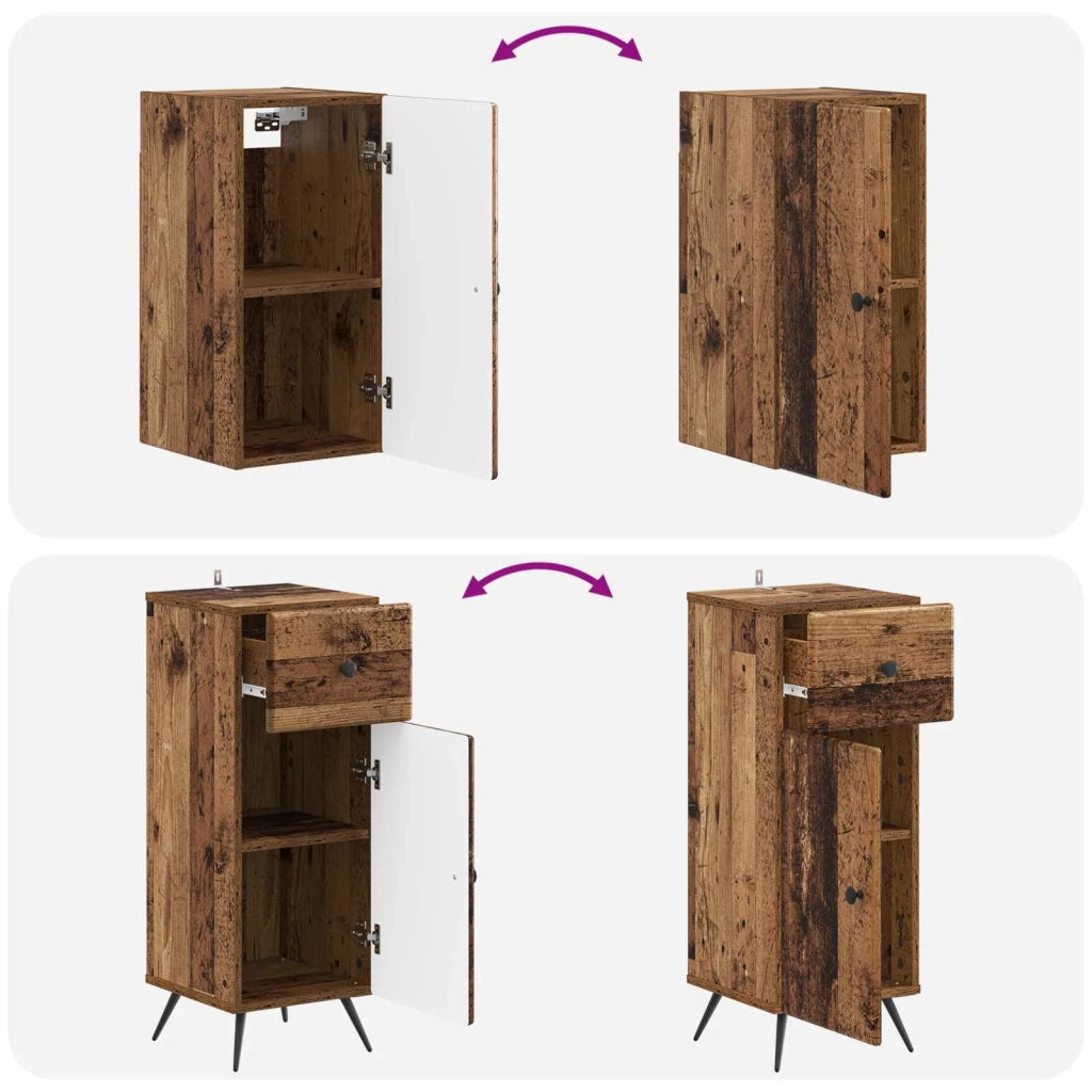 Set di armadietti da bagno in 3 pezzi BREDA Legno antico 3417808
