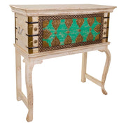 Baule alto in legno marrone 90x41x90h