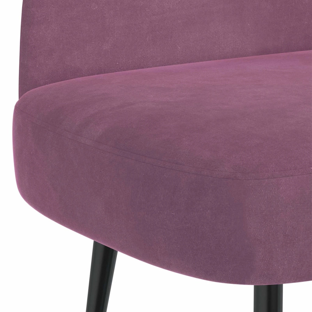 Panchina imbottita con schienale Viola 110 x 60 x 76 cm Velluto 42040798