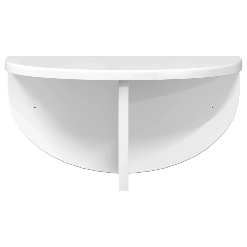 Scaffale da parete 2 pz Bianco Lucido 38 x 19 x 19 cm