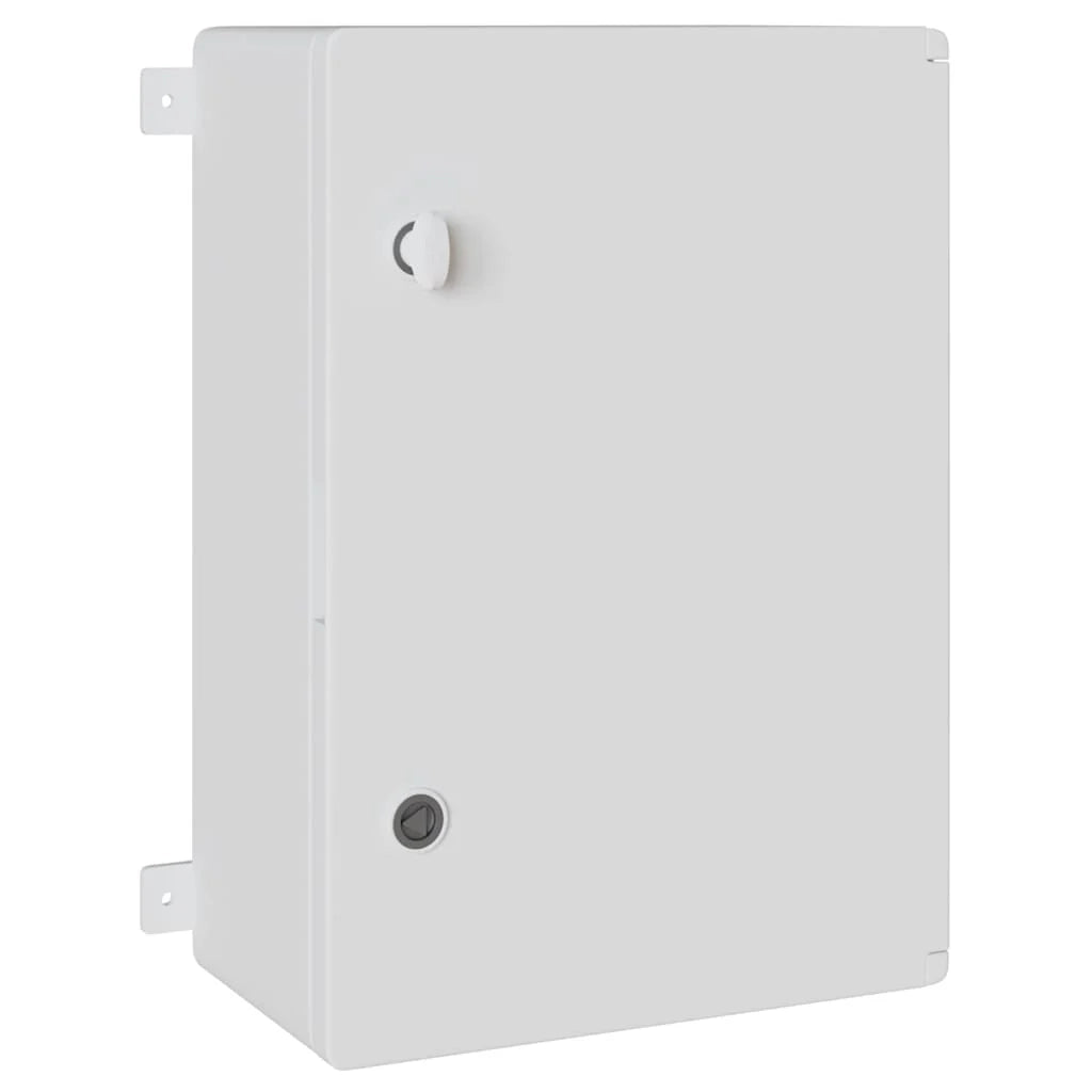 Moderno armadio di controllo rettangolare 47 x 20 x 60 cm pratico contenitore per interni/esterni plastica grigia 02_0058199