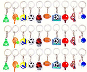 Sleutelhanger sportivo 30x - Tema tennistavolo/pallavolo/pallacanestro/pallamano/pallavuoto - Materiale PVC morbido - Idee regalo - Chiusura a anello - Sleutelhanger sportivo con 30 accessori