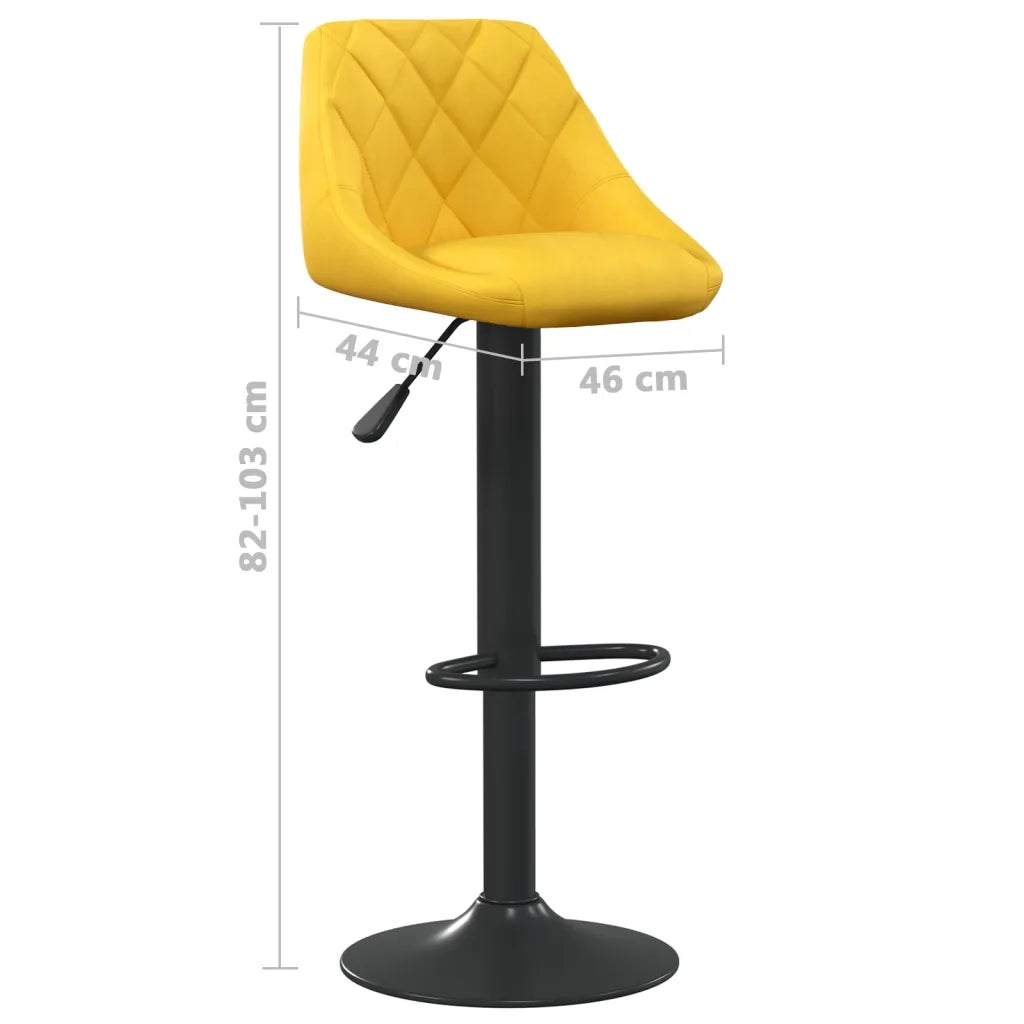 Sgabello da Bar Giallo Senape in Velluto cod mxl 70301