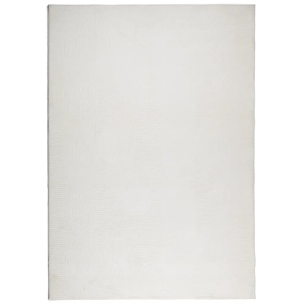 Tappeto IZA a Pelo Corto Aspetto Scandinavo Crema 140x200 cm 375441
