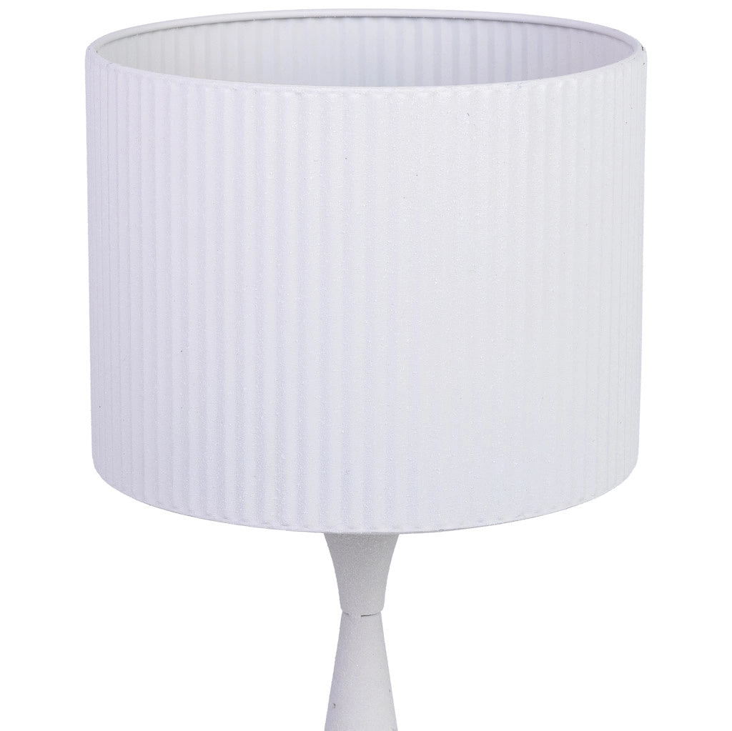 Lampada tavolo metallo bianco 25.5x25.5x47/60h cm