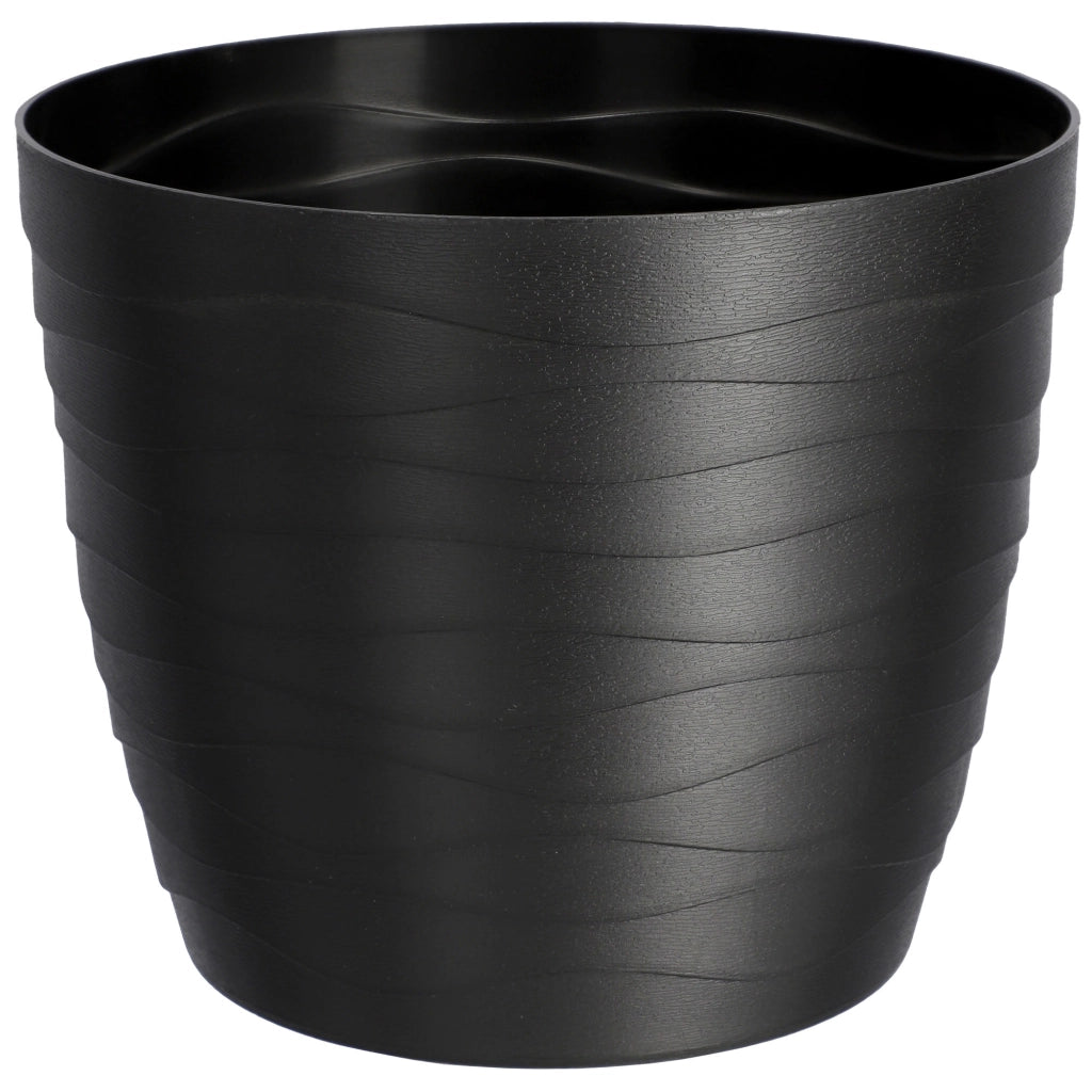 Vaso da fiori KADAX in plastica, rotondo, nero, 17 cm, per fiori e piante.
