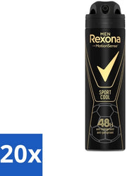 20 x Deodorante Spray Antitranspirante per Uomo - 150 ml - Deodorante Sport - Spray Antitranspirante per Sport - Freschezza per l'Attività Fisica - Senso di Movimento