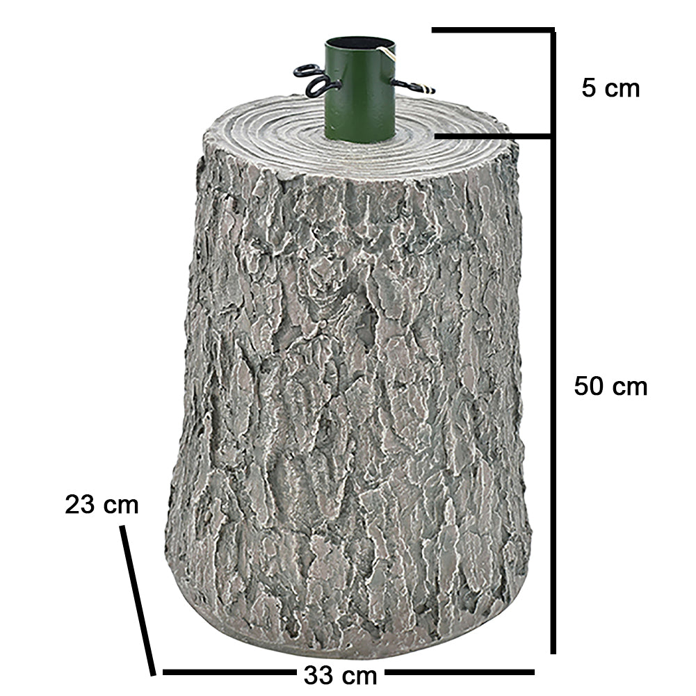 Base Supporto Albero Natale Chiaro Tronco Natalizio Attacco Universale H 55 cm