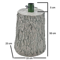 Base Supporto Albero Natale Chiaro Tronco Natalizio Attacco Universale H 55 cm