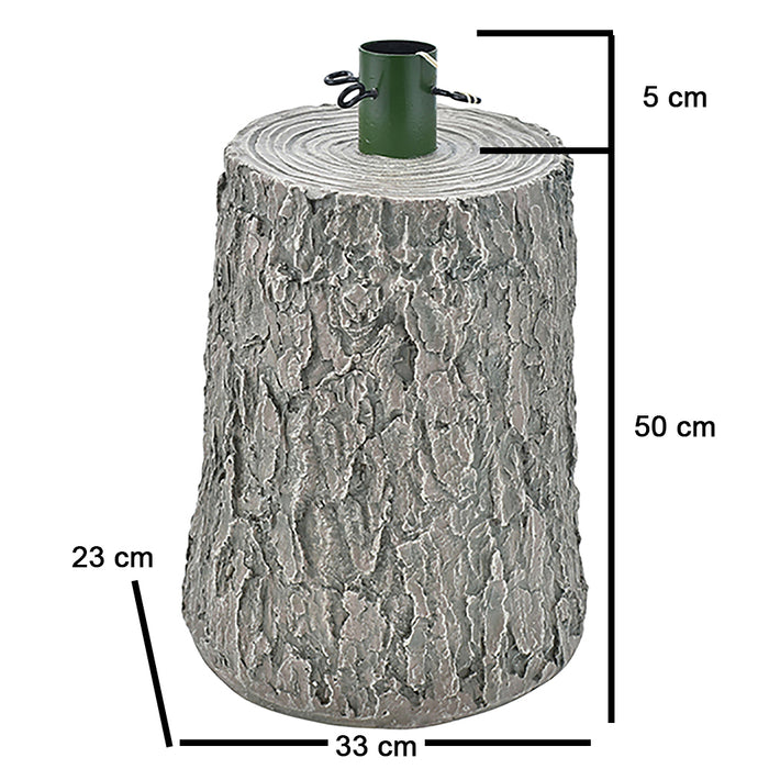 Base Supporto Albero Natale Chiaro Tronco Natalizio Attacco Universale H 55 cm