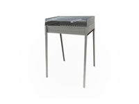 Barbecue a carbone Lisa Vesuvio 60x40 portatile in ferro alluminato