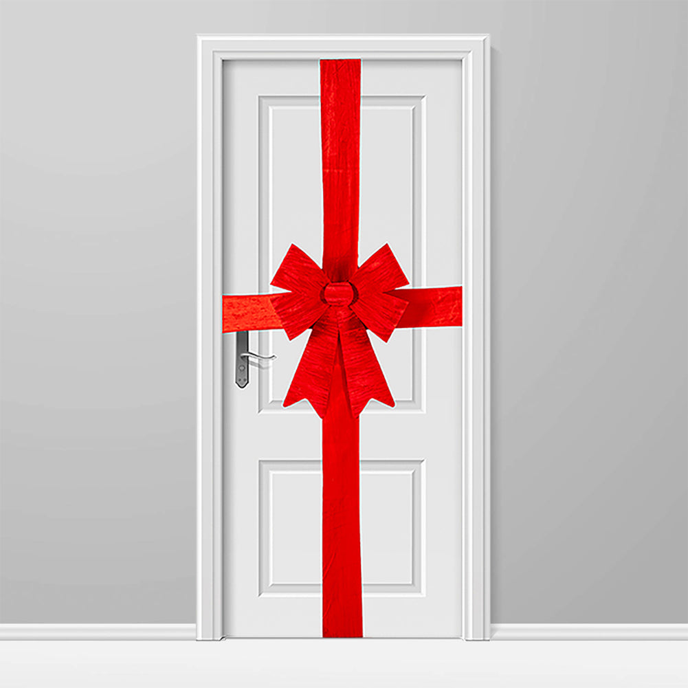 Fiocco Natalizio Rosso Fuoriporta Decorazione Natale 49x52cm Addobbo per Porta