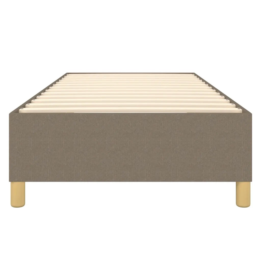Struttura Letto a Rete a Molle-Giroletto Tortora 90x200 cm Tessuto 158392