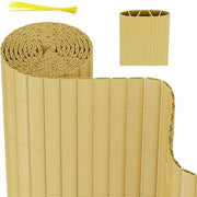 Pannelli di separazione per giardino e terrazzo in PVC 1,2x4m a forma di V, resistente al vento e al tempo, UV resistente, per giardino e terrazzo, in bambù