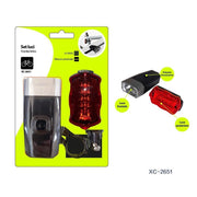 Trade Shop - Set Di Luci Fanalino Fronte/retro Per Bici Bicicletta Attacco Universale Xc-2651 -