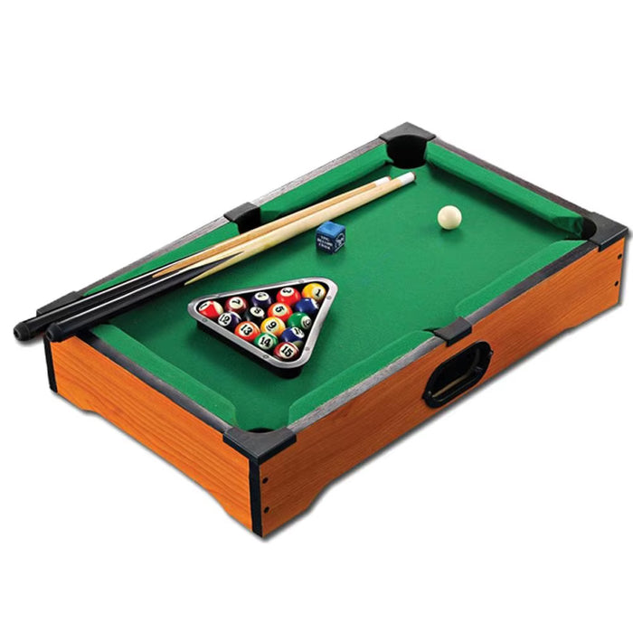 Carambola da Tavolo Casa Gioco Biliardo con Stecche e Palle 51x31x10cm 6 Buche
