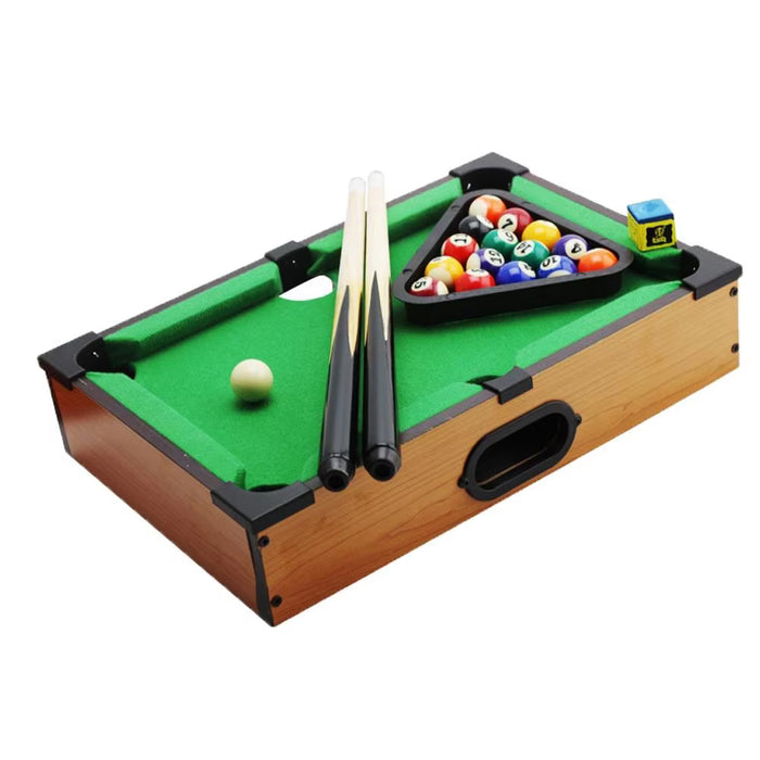 Mini Carambola da Tavolo Gioco Biliardo con Stecche e Palle 36 x 24 cm 6 Buche