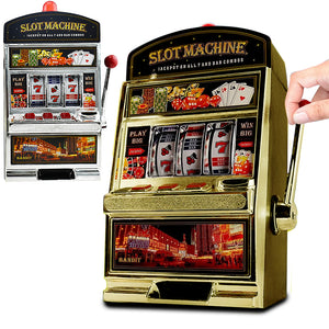 Salvadanaio Slot Machine con Luci Stile Las Vegas Gioco Arcade Idea Regalo