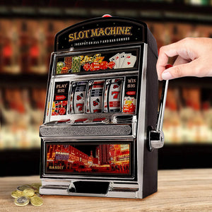 Salvadanaio Slot Machine con Luci Stile Las Vegas Gioco Arcade Idea Regalo