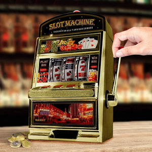 Salvadanaio Slot Machine con Luci Stile Las Vegas Gioco Arcade Idea Regalo