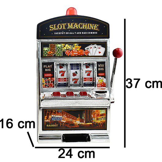 Salvadanaio Slot Machine con Luci Stile Las Vegas Gioco Arcade Idea Regalo