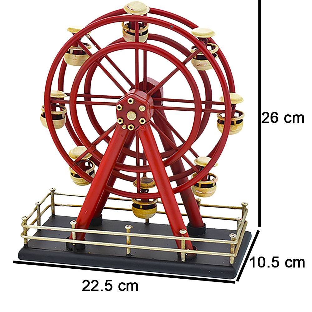 Ruota Panoramica Metallo Decorazione Addobbo Natalizio Decorativo 22.5x10.5x26cm