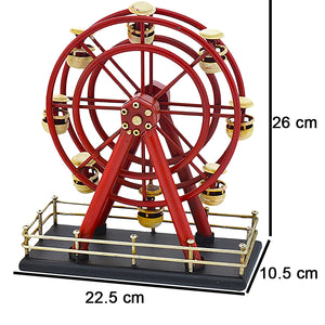 Ruota Panoramica Metallo Decorazione Addobbo Natalizio Decorativo 22.5x10.5x26cm