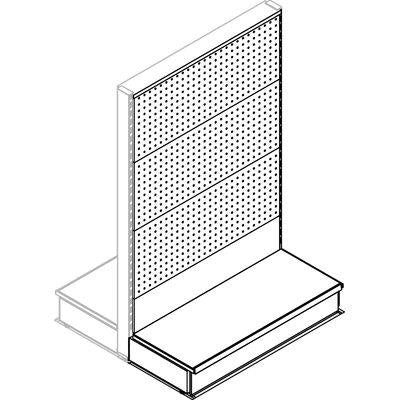TRASFORMAZIONE A GONDOLA SCAFFALE MARKET - SCHIENALE MIX RAL 9016 CM 100 H.CM 155- 1 kit