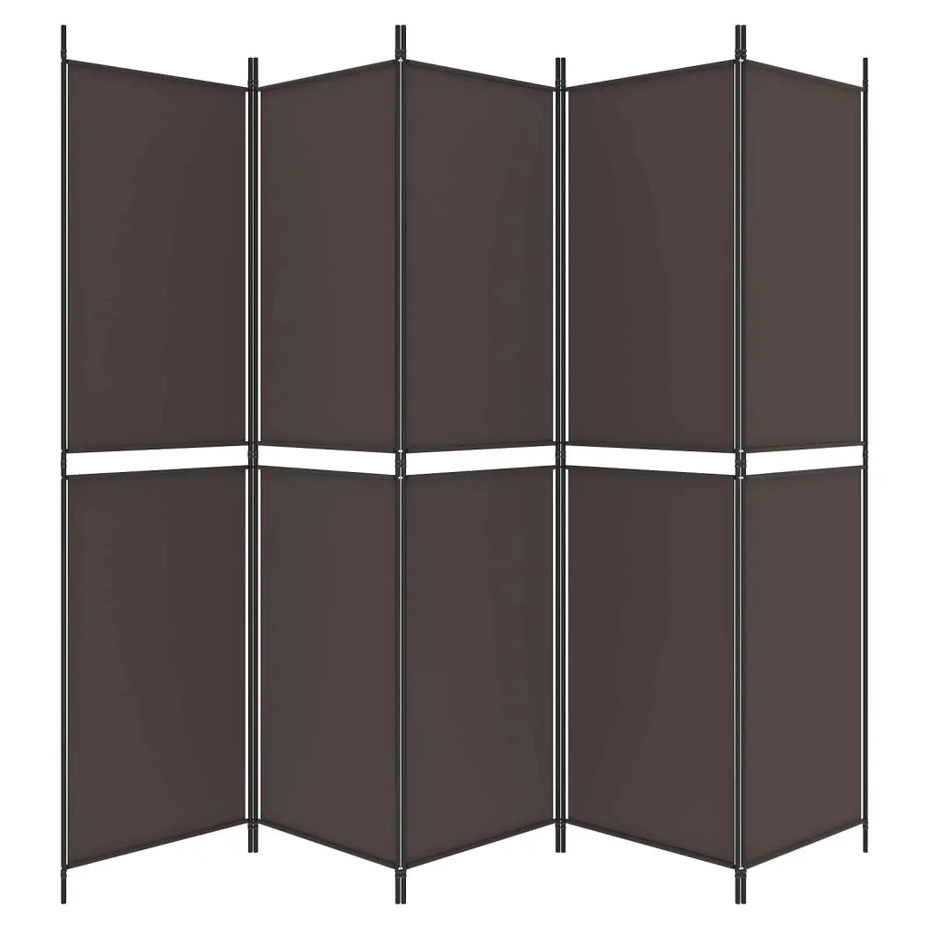 Divisorio a 6 Pannelli Marrone 300x220 cm in Tessuto 350255